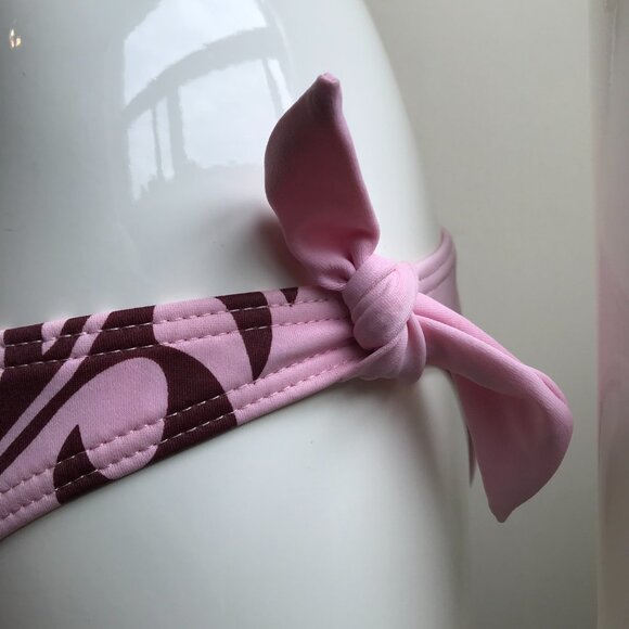 Billabong surf pink tribal printed halter low rise bikini set - Picture 5 of 8